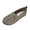 thumbnail image 2 of Miluxas Knit Flats for Women Round Toe Casual Flat Shoes Soft Comfort Lightweight Walking office Mary Jane Shoes Gray 9.5(43), 2 of 5