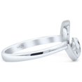thumbnail image 2 of Iconic Snow Capped Mountains Circle Dainty Lover Ring Band 925 Sterling Silver Size 5, 2 of 5