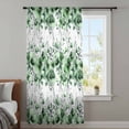 thumbnail image 3 of Green Floral Sheer Curtains 63 Inches Long, Vintage Farmhouse Garden Flower Leaves Light Filering Curtains, Breathable Simi Curtain Privacy Drapes for Living Room Bedroom Lightweight Window Treatment, 3 of 9