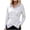 White, variant on Women's Striped Wrap Front Blouses Long Sleeve Collared V Neck Cinched Waist Shirts Fashion Asymmetric Hem Work Shirt Elegant Dressy Tops White