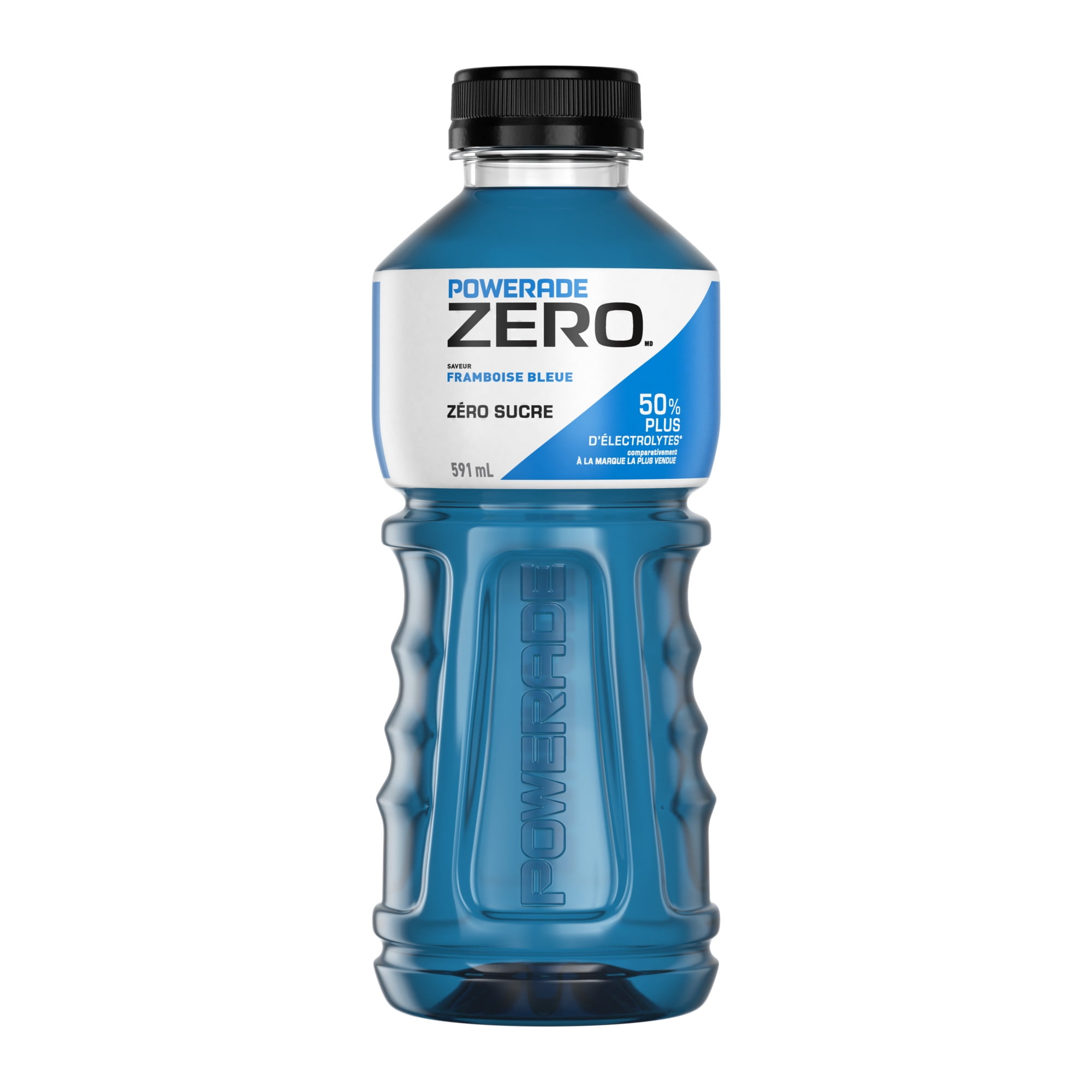 Powerade Zero Blue Raspberry Bottles, 591 mL