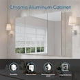thumbnail image 4 of ANGELES HOME 48" x 30" Medicine Cabinet with Mirror, Rectangular Bathroom Mirror Cabinet with 9 Adjustable Glass Shelves, Aluminum Body, Recessed or Surface Mount Mirror Medicine Cabinet, Three Door, 4 of 12