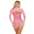 thumbnail image 2 of Leg Avenue Women's 2 PC Sweetheart striped tube dress and matching shrug, Pink, One Size, 2 of 5