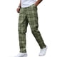 thumbnail image 2 of Mens Pantalones Casuales Relajado Ajuste Elástico de la Cintura Encaje Hasta Pantalones de Lápiz Cuadrado Cordón Al Aire Libre, 2 of 9