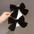 thumbnail image 1 of 2 lazos de terciopelo para el pelo, clips para cinta de pelo negro, 4 pulgadas, pinzas de cocodrilo de gran caída, accesorios para el cabello para mujeres, niñas, niños y bebés, 1 of 4