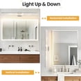 thumbnail image 6 of Brushed Nickel Bathroom Light Fixtures 39 inch Dimmable Metal Wall Sconce Fixtures Over Mirror LED Vanity Light Bar for Restroom Mirror 3000K Warm White Light, 6 of 9