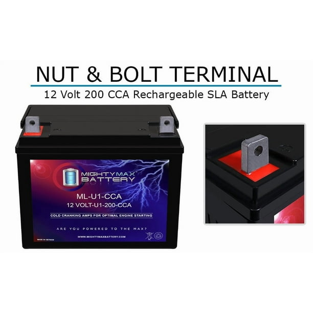 ML-U1 200CCA Battery for Hustler Hustler Z ZeroTurn LawnTractor