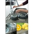 thumbnail image 2 of Ikerall 17.7" x 15.5" Roll Up Dish Drying Rack Over Sink Drying Rack Sink Cover Kitchen Sink Accessories Gadget Multipurpose Organizer Foldable Stainless Steel Drainer (Grey), 2 of 8