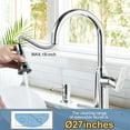 thumbnail image 4 of Wowow Single Handle Pull Down Sprayer Kitchen Faucet with Soap Dispenser in Vibrant Stainless Steel in Polished Chrome, 4 of 5