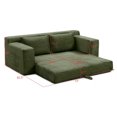 thumbnail image 6 of HAIXIAO 2 in 1 Versatile Foldable Couch Bed in Velvet - High-Density Foam Loveseat with Storage Pockets, for Apartment Office Living Room, No Assembly, Grey, 6 of 11