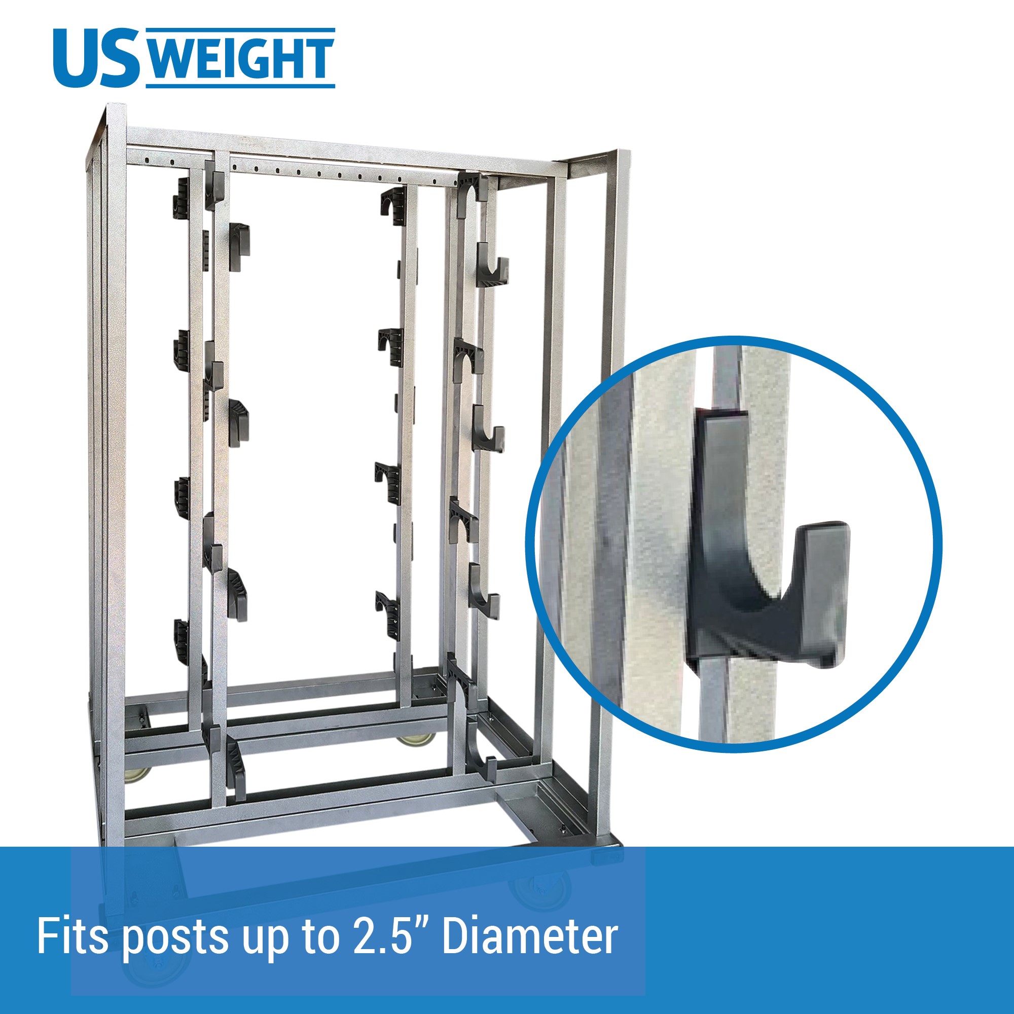 US Weight Stanchion Cart - Easy to Assemble - Holds 16 Stanchions - Ideal for Event Centers