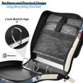 thumbnail image 5 of Haosy 3 Ring Zipper Binder with Shoulder Strap Waterproof Trapper Keeper 2 Inch D-Ring 500 Sheets Capacity, American Style Skull and Rose, 5 of 8