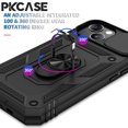 thumbnail image 3 of PKCASE Push Window Phone Case For iPhone 16 15 14 Pro Max 360 Degree Rotate Stand Shockproof Cover For iPhone 13 14 15 Plus tzw, 3 of 7