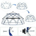 thumbnail image 3 of Climbing Dome,12FT Dome Climber with Hammock, Outdoor Play Equipment for 3 to 10 Children, Supports Jungle Gym up to 1,200 lbs, Rust Resistant, Easy to Assemble, Gift for Kids, Blue+Gray, 3 of 9