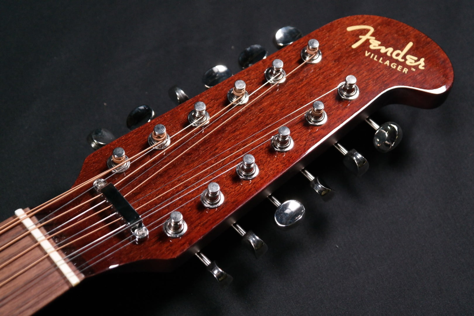 Fender Villager 12 String Acoustic Electric Guitar with Gig Bag, Aged Natural