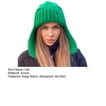 thumbnail image 4 of D-GROEE Knitted No Brim Flanging Earflap Beanie Hat Thicken Winter Snow Ski Hat Ladies, 4 of 5