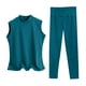 thumbnail image 1 of Gibobby Ropa interior deportivo hombre Camisas térmicas sin mangas para mujer Cuello redondo Forro polar Camisetas sin mangas térmicas Chaleco Tops de invierno Tops delgados（Azul， XXL), 1 of 5