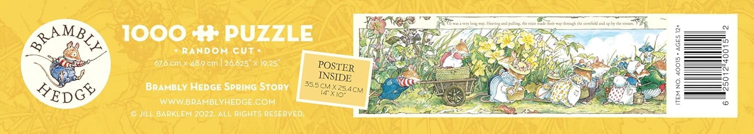 Cobble Hill 1000 Piece Puzzle - Brambly Hedge Spring Story - Sample Poster Included