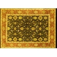 thumbnail image 1 of Ahgly Company Machine Washable Indoor Rectangle Oriental Yellow Industrial Area Rugs, 7' x 9', 1 of 4