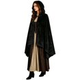 thumbnail image 2 of HNMKIU Women Wrap Shawl Velvet Hooded Cape For Halloween Adult Kids Warm Cloak Wrap Black,L, 2 of 4