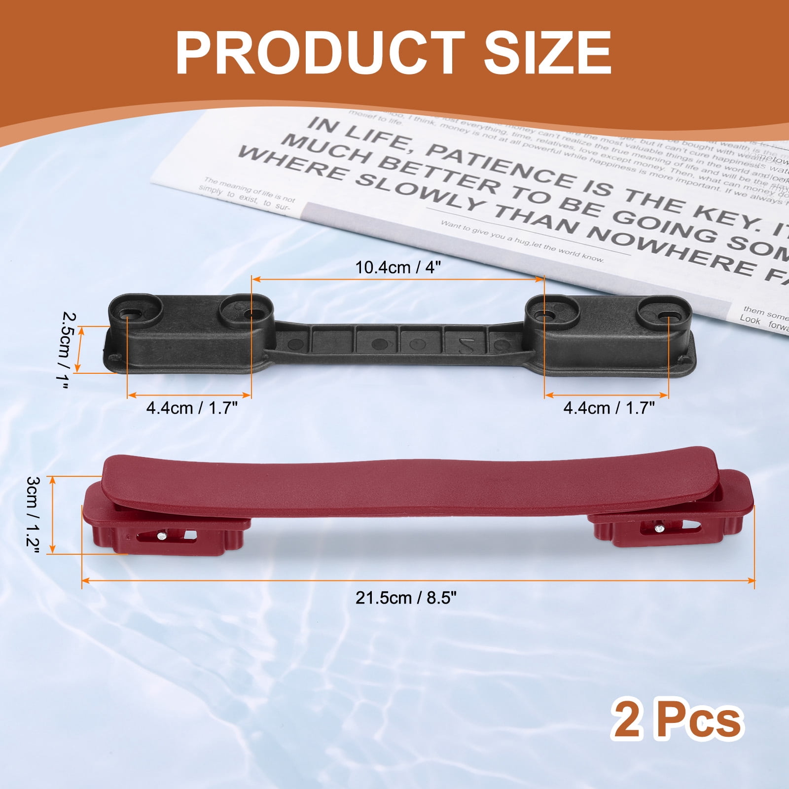Unique Bargains Durable Luggage Carry Strap Pull Grip Burgundy