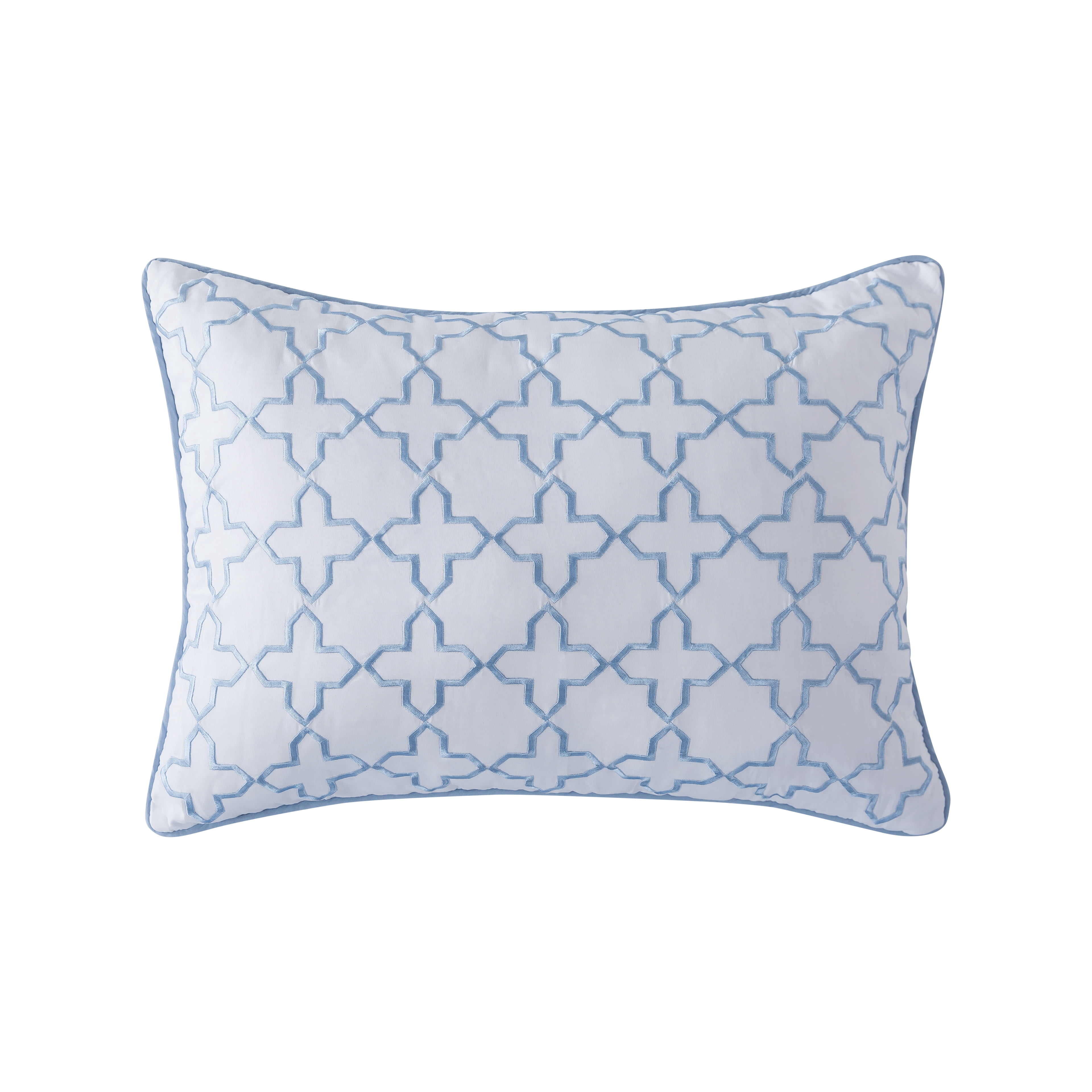 NSH by New Sega Home Annabelle 10-Piece Blue Comforter Set, Queen
