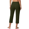 thumbnail image 3 of Women's Yoga Pants Workout Leggings Flare Casual Lounge Pants with Pockets High Waist and Tummy Control, L, 3 of 6