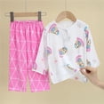 thumbnail image 1 of Ropa de dormir de algodón para bebés, niños y niñas, ropa de casa para niños de 1 a 11T, pijamas finos y ajustables, ropa de algodón para niños, lindo Jersey, 1 of 4