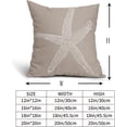 thumbnail image 5 of Tan Starfish Throw Pillow Covers 20x20 Inch Set of 2 Coastal Coral Beach Nautical Pillow Covers Summer Farmhouse Pillowscase Linen Square Cushion Covers for Sofa Couch Bedroom Home Decoration, 5 of 6