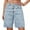 Light Blue-01, variant on Women’s Mid Waisted Jean Shorts – Straight Leg Baggy Jorts, Trendy Summer Casual Denim Shorts