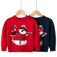 thumbnail image 4 of BULLPIANO Toddler Boys Girls Sweatshirt Ugly Christmas Sweater Xmas Pullover Funny Reindeer Santa Tops Warm Crewneck Winter Clothes, Size 5-6 Years, 4 of 4