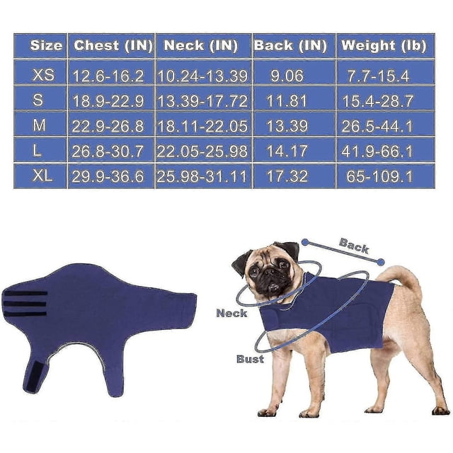 Dog Anti Anxiety Vest For Vet Visit, Travel And Separation, Suitable For Small Medium Large Dogs