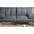 thumbnail image 4 of Miekor Furniture Blue Grey Polyfiber 2pc Sectional Sofa Set Living Room Furniture Solid wood Legs Plush Couch Adjustable Sofa Chaise W5UAHD, 4 of 9