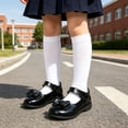 thumbnail image 2 of ibiyuan Toddler Girls Dress Shoes Little Kids Mary Jane Ballet Flats Flower Girl Wedding Party School Uniform Shoes, 2 of 5