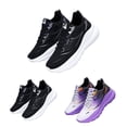 thumbnail image 2 of AUDeals Women Thick Heightening Sneakers Comfortable Walking Running Athletic Shoes Lightweight Wide Width Orthopedic Trainers (Black, 7), 2 of 9