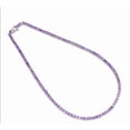 thumbnail image 4 of Radiant Jewelry 18Ct Round Cut Purple Amethyst 18 Inch Tennis Necklace for Women 14K White Gold Finish 4mm Stones, 4 of 4
