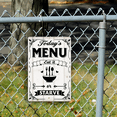 thumbnail image 4 of 2D Flat Vintage Today's Menu Eat or Starve Metal Wall Sign Rustic Kitchen Farmhouse Decor, Distressed Tinplate with Stars Utensils Design, Perfect for Home,Signage Rustic Wall Art.8*12in, 4 of 6