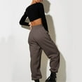 thumbnail image 6 of Dyfzdhu Women Thin High Waisted Loose Sweatpants Comfortable High Waisted Jogging Pants With Pockets Casual Sweatpants Brown, 6 of 6