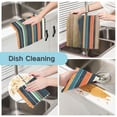 thumbnail image 2 of Yayeee 6 Pack Kitchen Dish Cloths Set for Washing Soft Drying Absorbent Microfiber Towels, Navy Blue Stripes, 2 of 9
