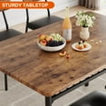 thumbnail image 7 of TROPOW Desk Chair,3 Piece Dining Table Set for 2, Kitchen Table Set with Storage Rack, Space Saving Dining Table and 2 Padded Chairs, Kitchen Table and Chairs Set for Small Space, Rustic Brown, 7 of 7
