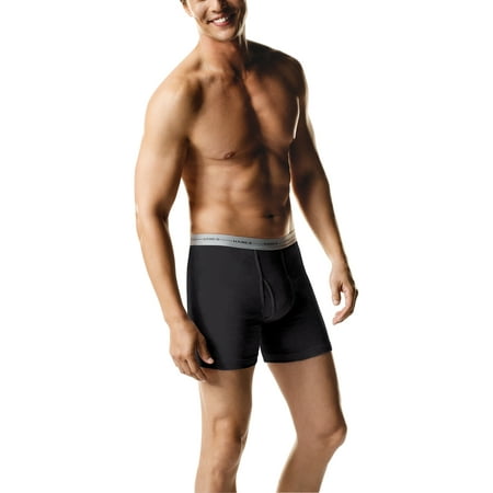 Hanes Men's Red Label Boxer Briefs - Black/Gray M