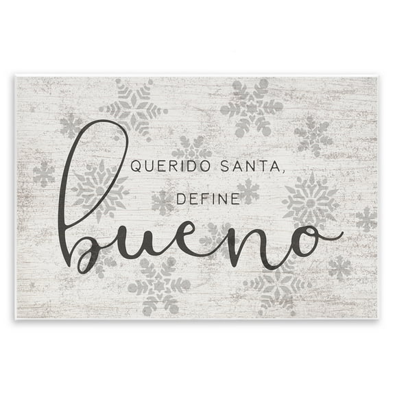 Stupell Industries Querido Santa Define Bueno Holiday Painting Unframed Art Print Wall Art, 15 x 10