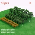 thumbnail image 1 of 50PCS Plastic Trees Model Train Railroad Wargame Diorama Scenery Landscape Scale DIY Railroad Decoration Micro Trees, 1 of 8