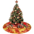 thumbnail image 5 of Fall Thanksgiving Christmas Tree Skirt 30", Fall Leaves Tree Skirts Mat for Holiday Home Farmhouse Party Tree Decorations Indoor Outdoor.Fall Leaves, 5 of 5