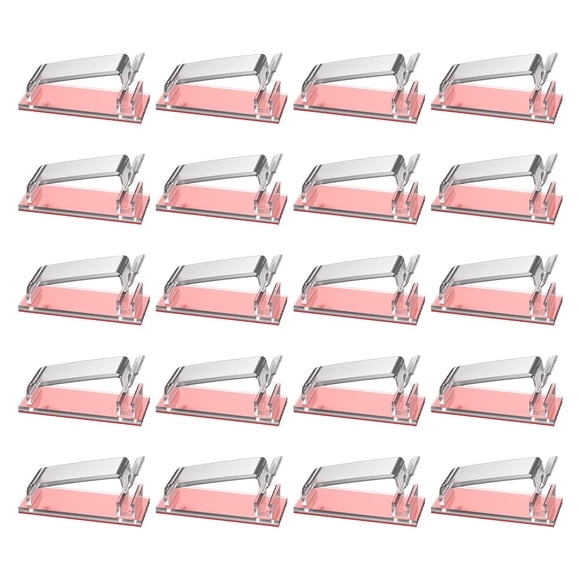 Clips de Câble 20 Pcs Supports de Câble Auto-Adhésifs Pinces de Câble pour Maison Bureau