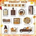 thumbnail image 3 of 15 Piece Autumn Tray Decor Set: Pumpkins Farmhouse & Realistic Maple Leaves For Fall Centerpieces | Clear & Textured Style, 3 of 4
