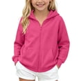 thumbnail image 5 of HomeDM Boys and Girls Long Sleeve Sweatshirts with Pockets Zip-Up Hoodies Solid Color Unisex, 5 of 10
