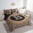 thumbnail image 3 of Feelyou Teen Monogrammed B Twin Bedding Sets 7-Piece, Leopard Print Bedding Comforter Set, 3 of 8