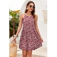 thumbnail image 2 of Jdffashion Robe d'Été pour Femmes Col Licou Sans Manches Mini Robe Décontractée Florale de Plage avec Poches, 2 of 6