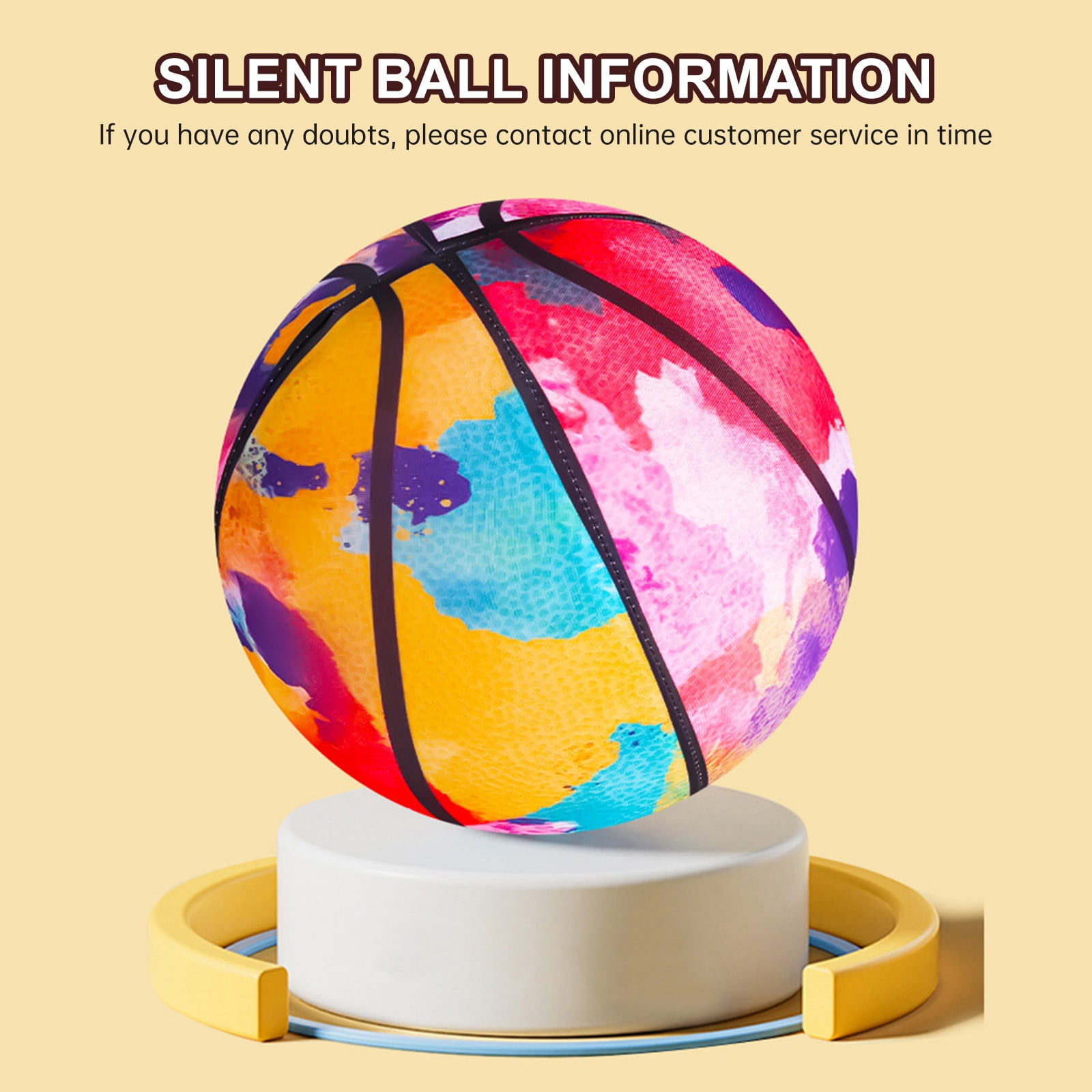 Silent Basketball Dribbling Indoor, Indoor Foam Training Ball with Storage Bag Size 7(29.5") New Dribble Dream Silent Basketball Indoor Mini Toy Basketball for Toddlers, Kids and Teenagers